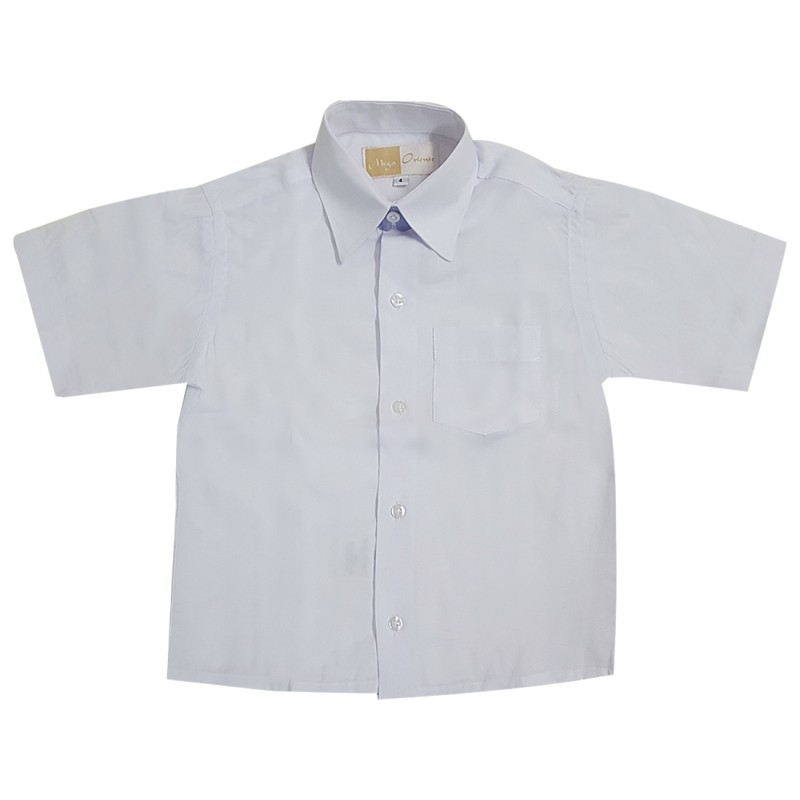 camisa branca masculina infantil
